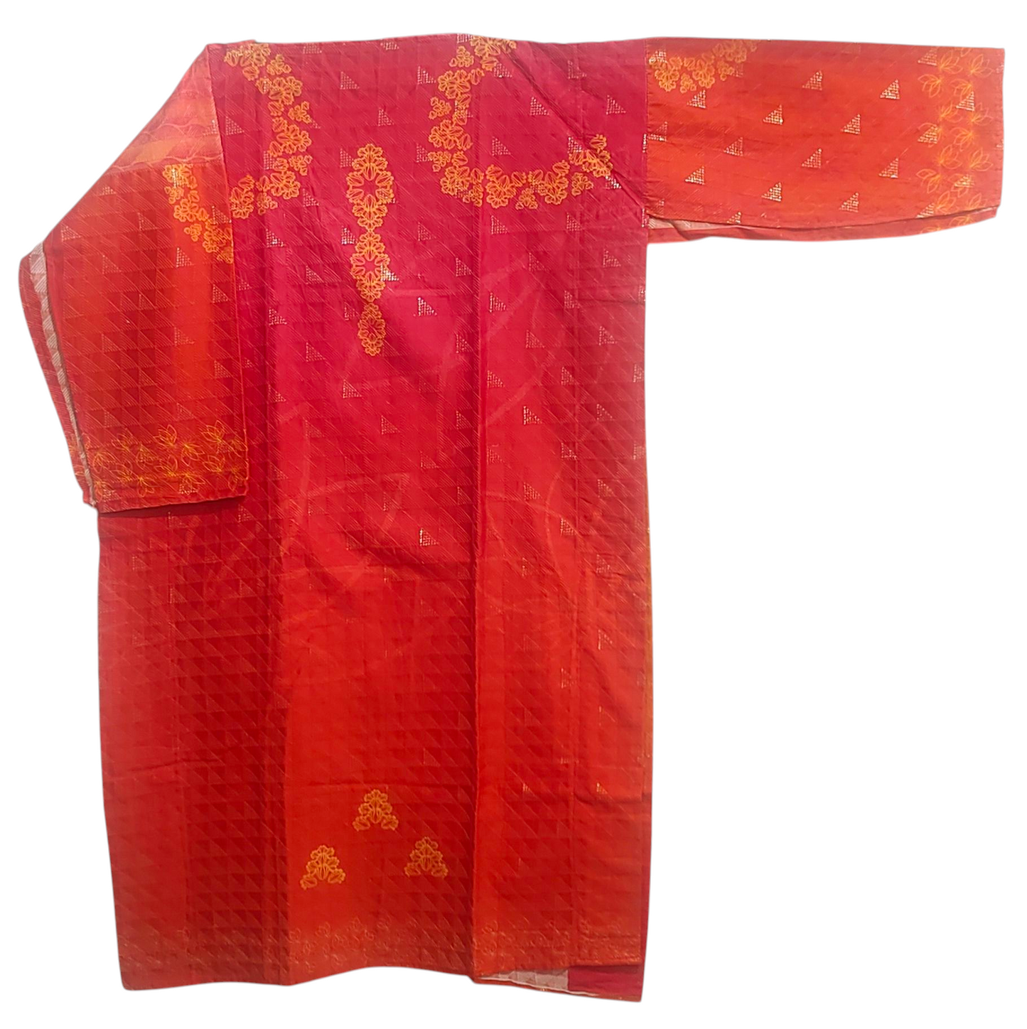 Semi Stitched Cotton Satin Kurta