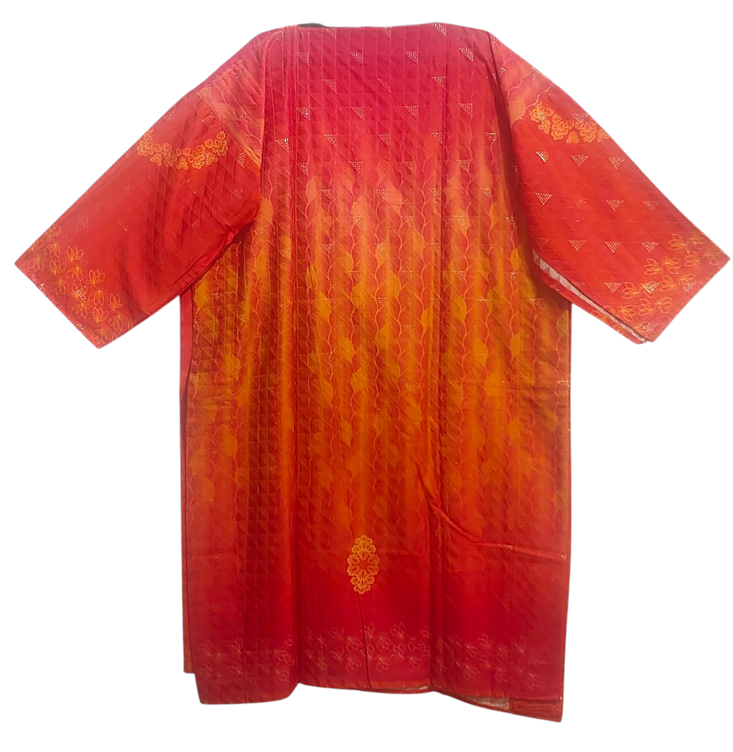 Semi Stitched Cotton Satin Kurta