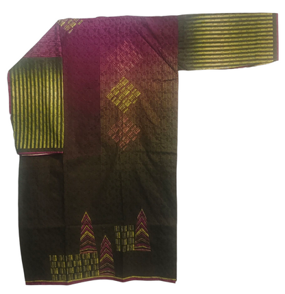 Semi Stitched Chanderi Casual Suitset