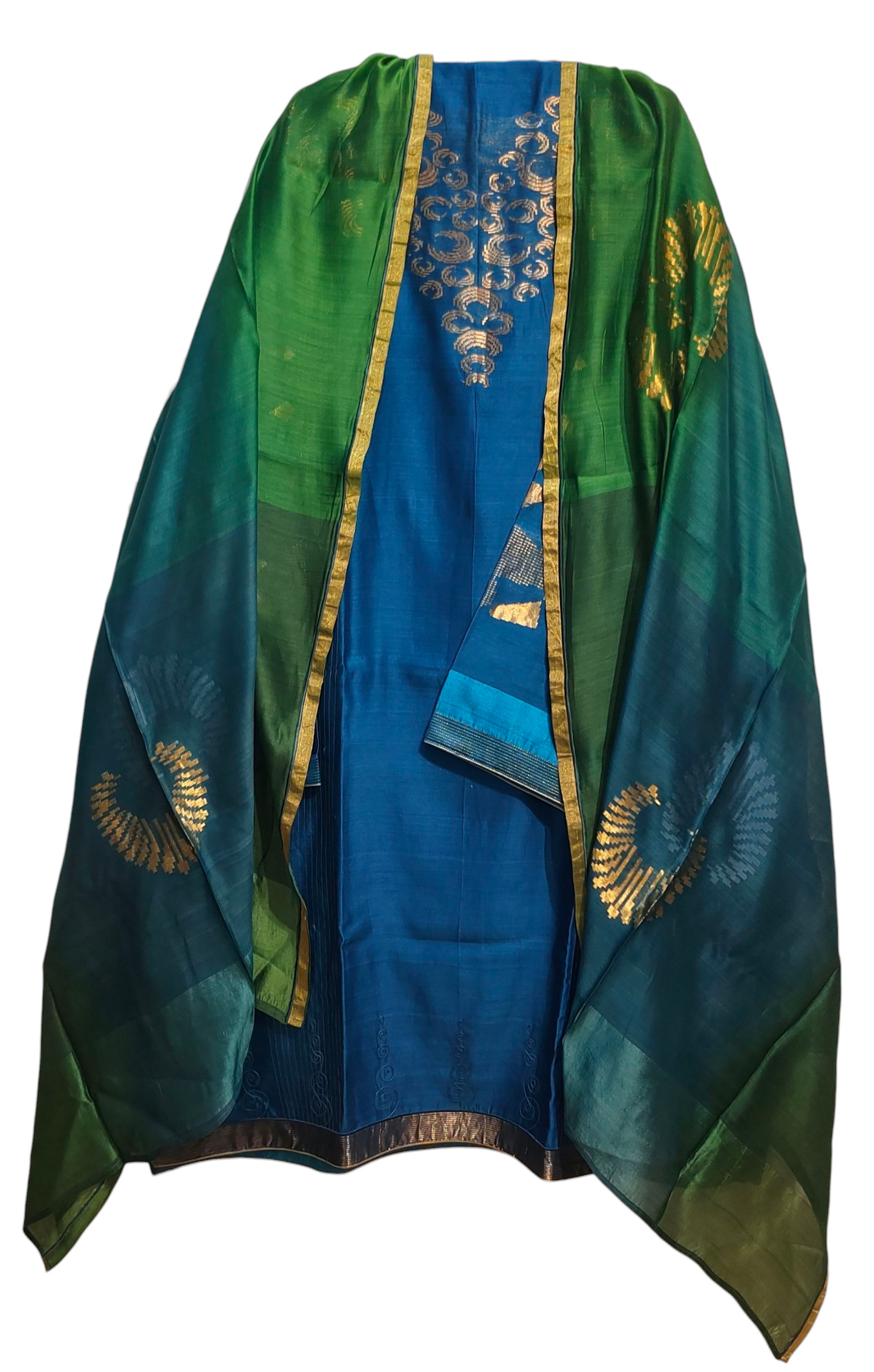 Semi Stitched Formal chanderi Suitset