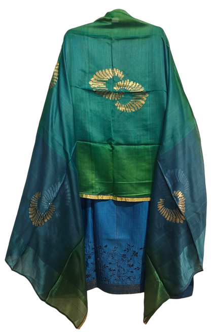 Semi Stitched Formal chanderi Suitset