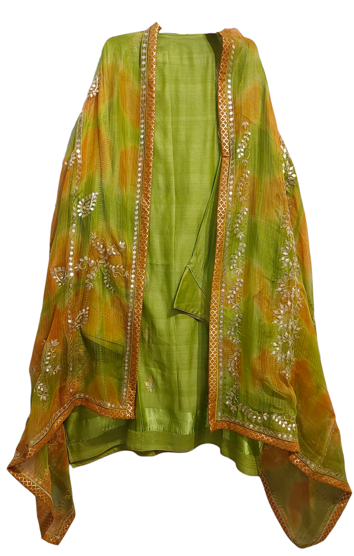 Semi Stitched Formal chanderi Suitset