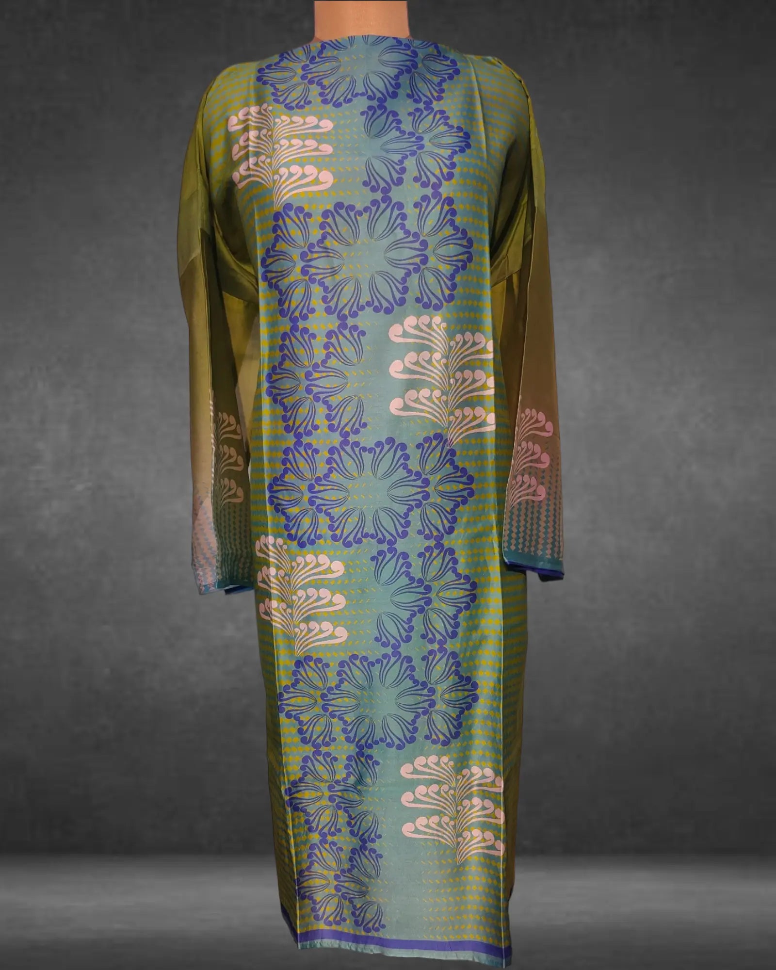 Semistitched Chanderi Digital Printed Kurta VISHAL KAPUR STUDIO