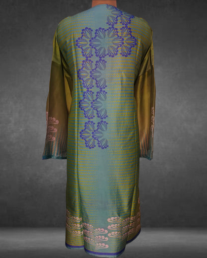 Semistitched Chanderi Digital Printed Kurta VISHAL KAPUR STUDIO