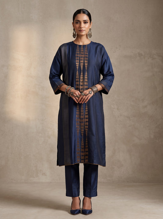 Semi Stitched Chanderi  Formal kurta