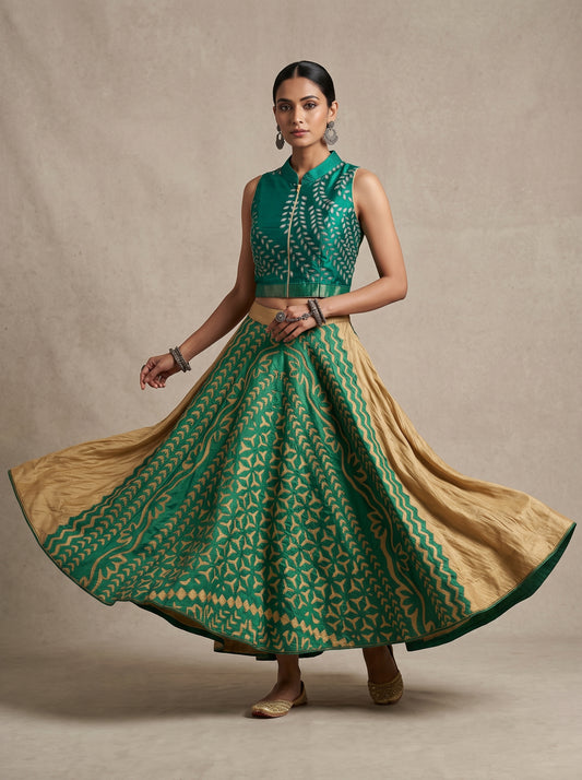 Semi stitched Formal Skirtset with dupatta