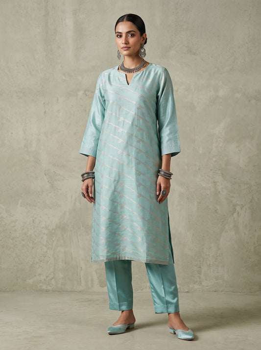 Semi Stitched Chanderi  Formal kurta