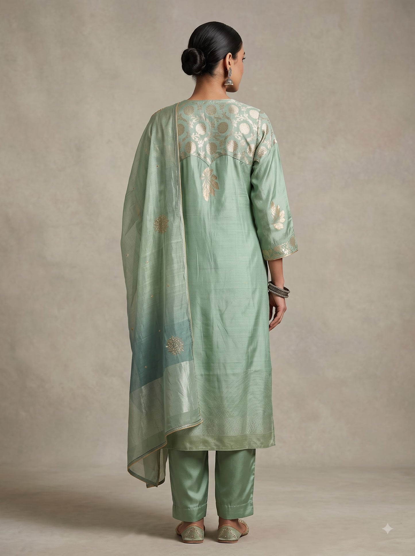 Semi Stitched Formal Chanderi Suitset