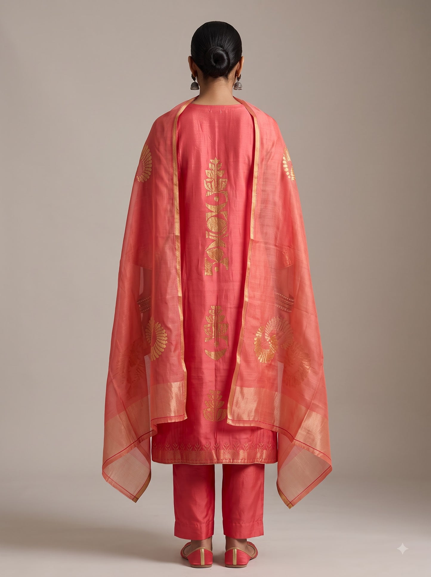Semi Stitched Formal Chanderi Suitset