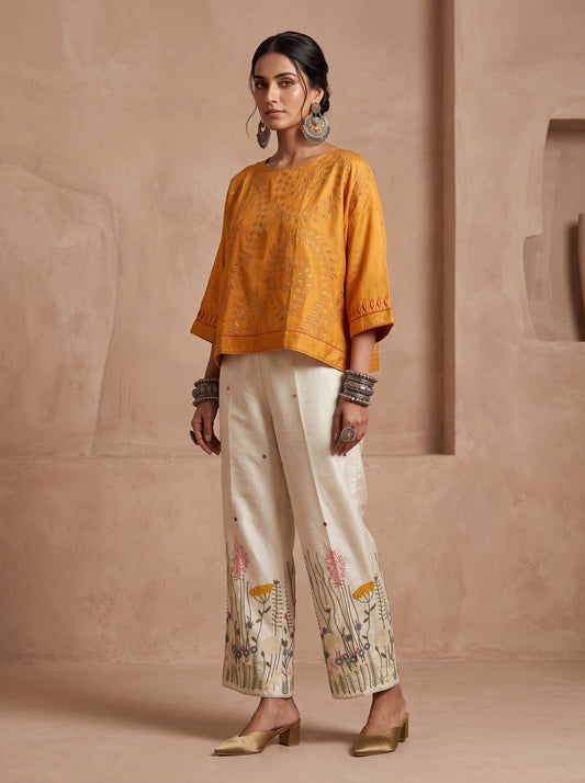 Indowestern chanderi formal coordset