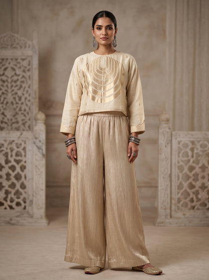Indowestern chanderi formal coordset
