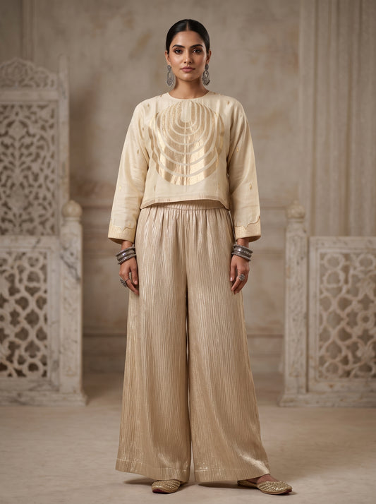 Indowestern chanderi formal coordset