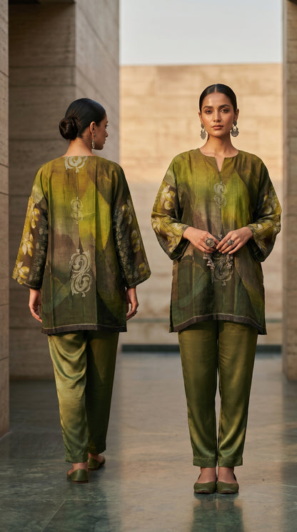 Semi Stitched linen kota Short Tunic