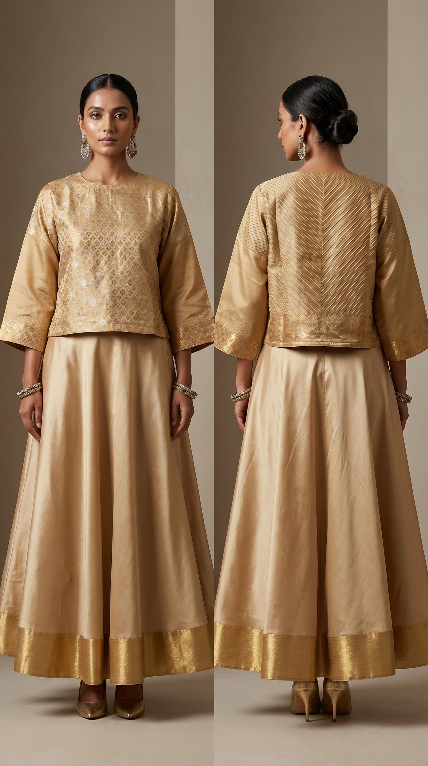 Semi Stitched Chanderi Ɓlouse
