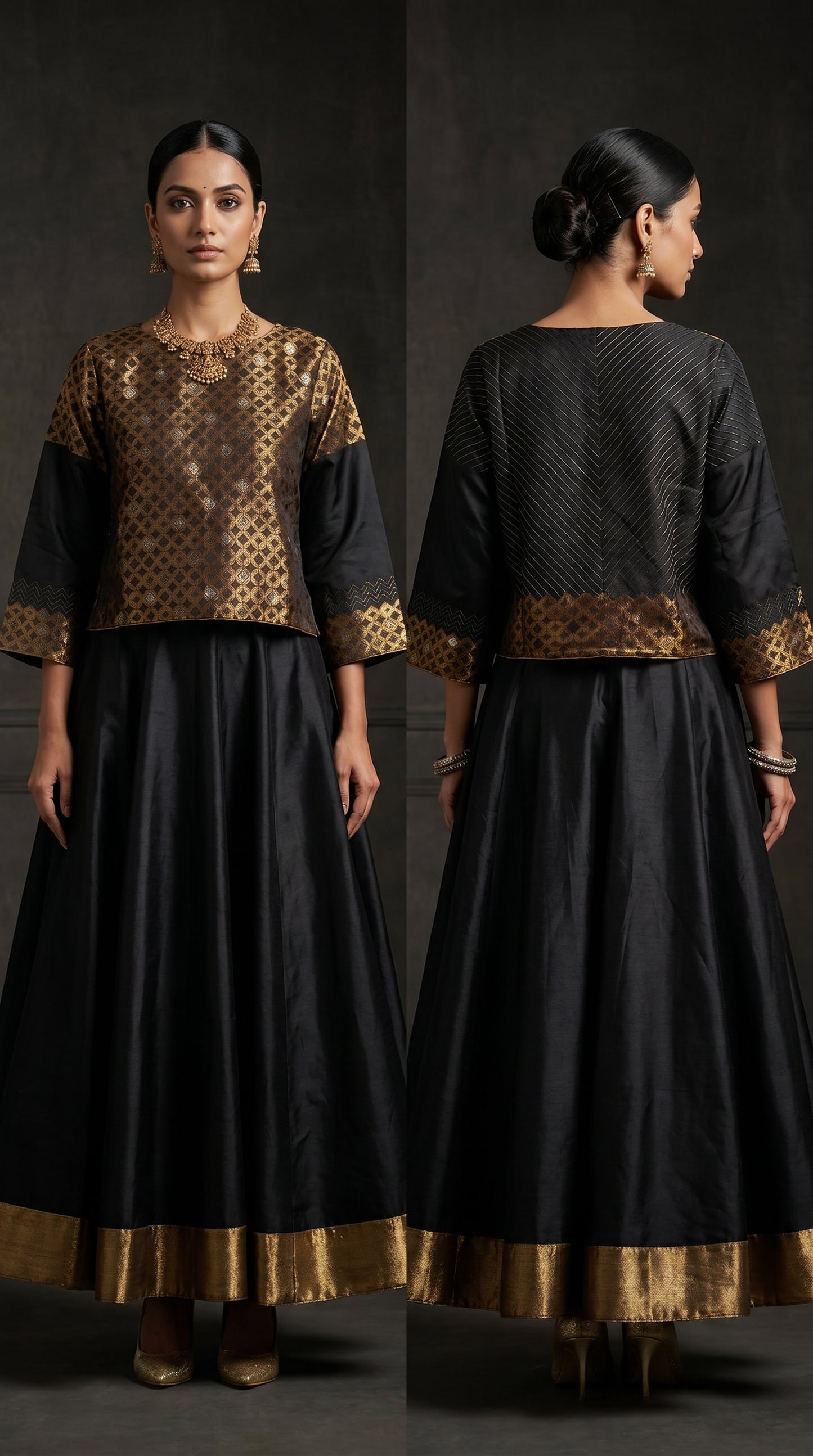 Semi Stitched Chanderi Ɓlouse