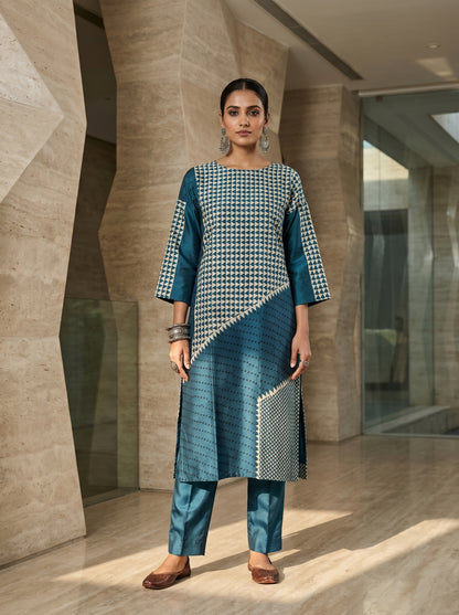 Semi Stitched Chanderi Casual kurta