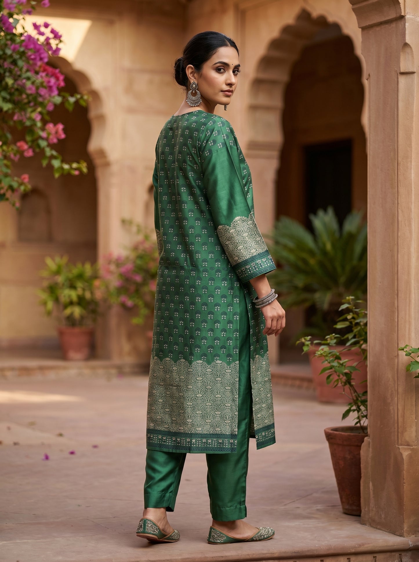 Semi Stitched Chanderi Casual kurta