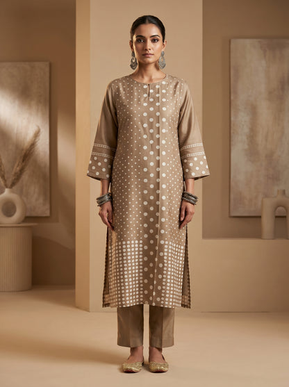 Semi Stitched Chanderi Casual kurta