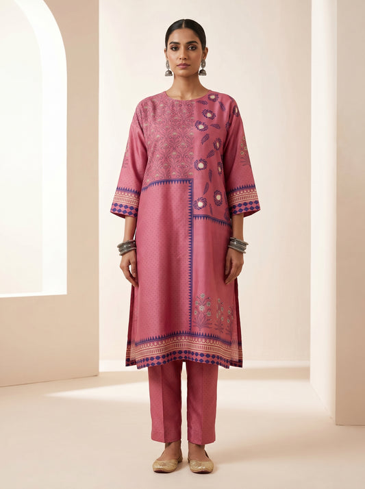 Semi Stitched Chanderi Casual kurta