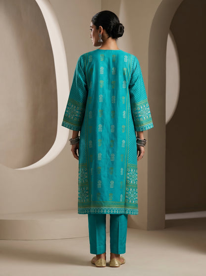 Semi Stitched Chanderi Casual kurta