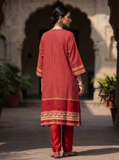 Semi Stitched Chanderi Casual kurta