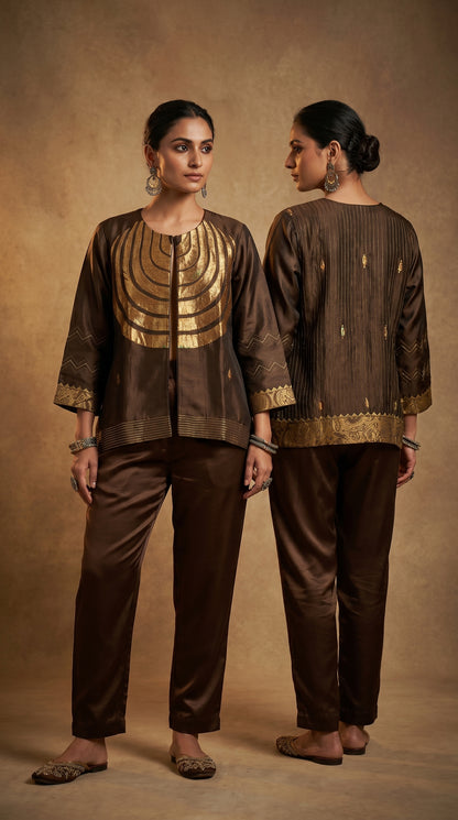 Stitched Chanderi Formal Jacket