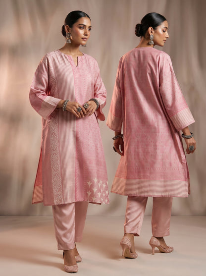 Semi Stitched Chanderi Casual kurta