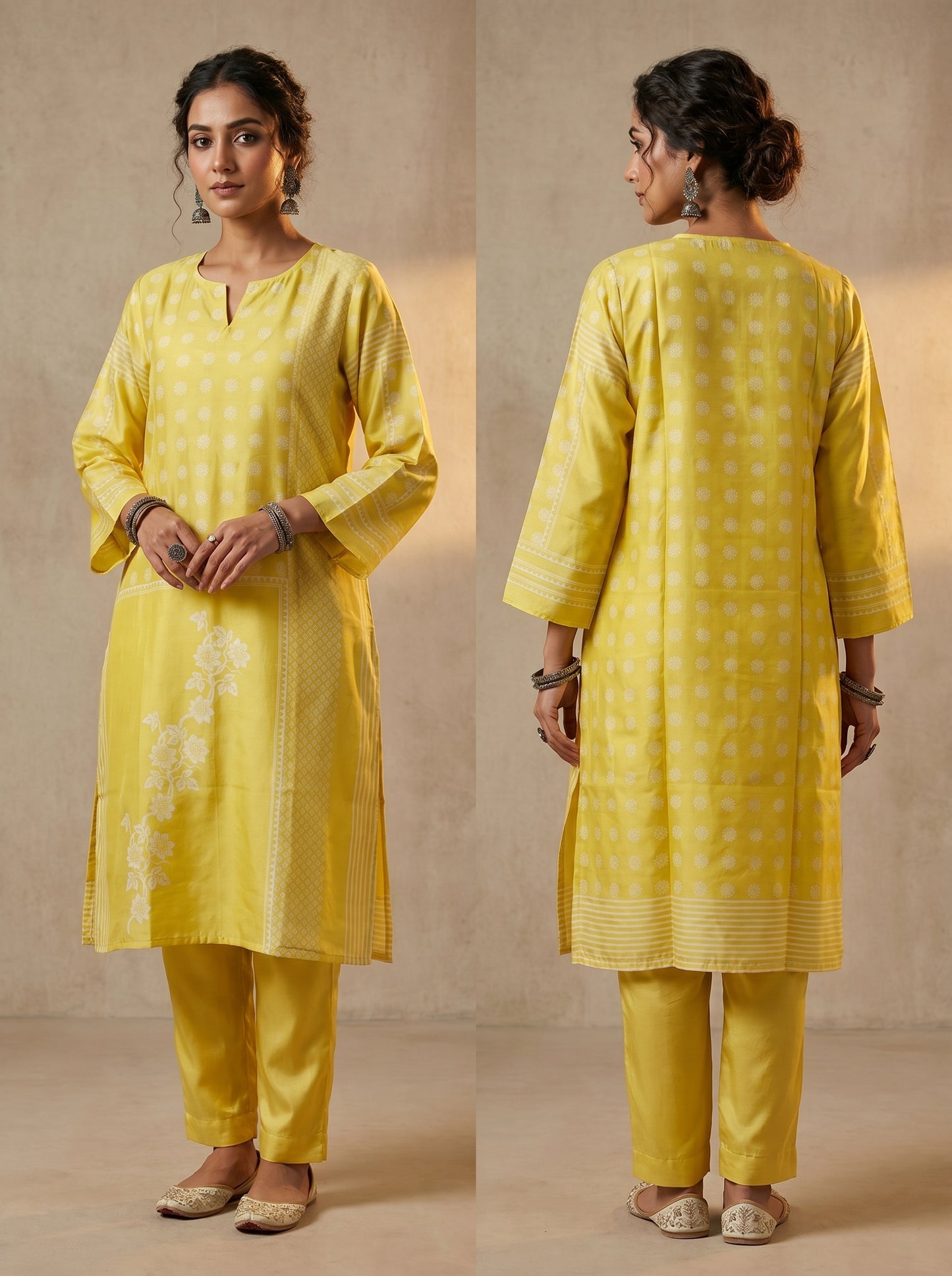 Semi Stitched Chanderi Casual kurta