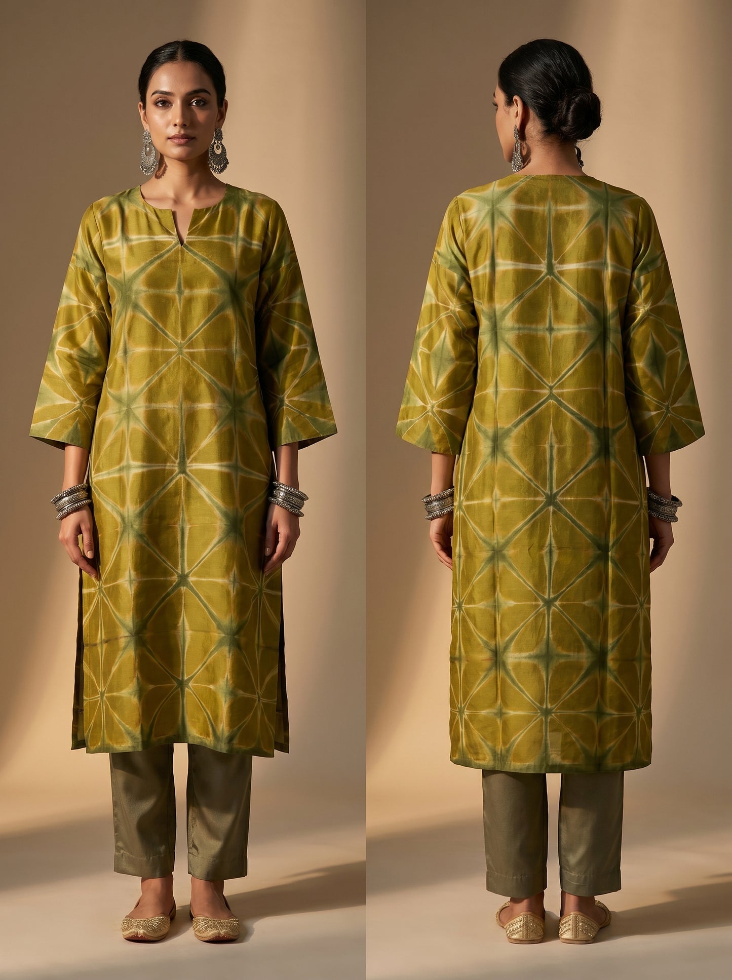 Semi Stitched Chanderi Casual kurta