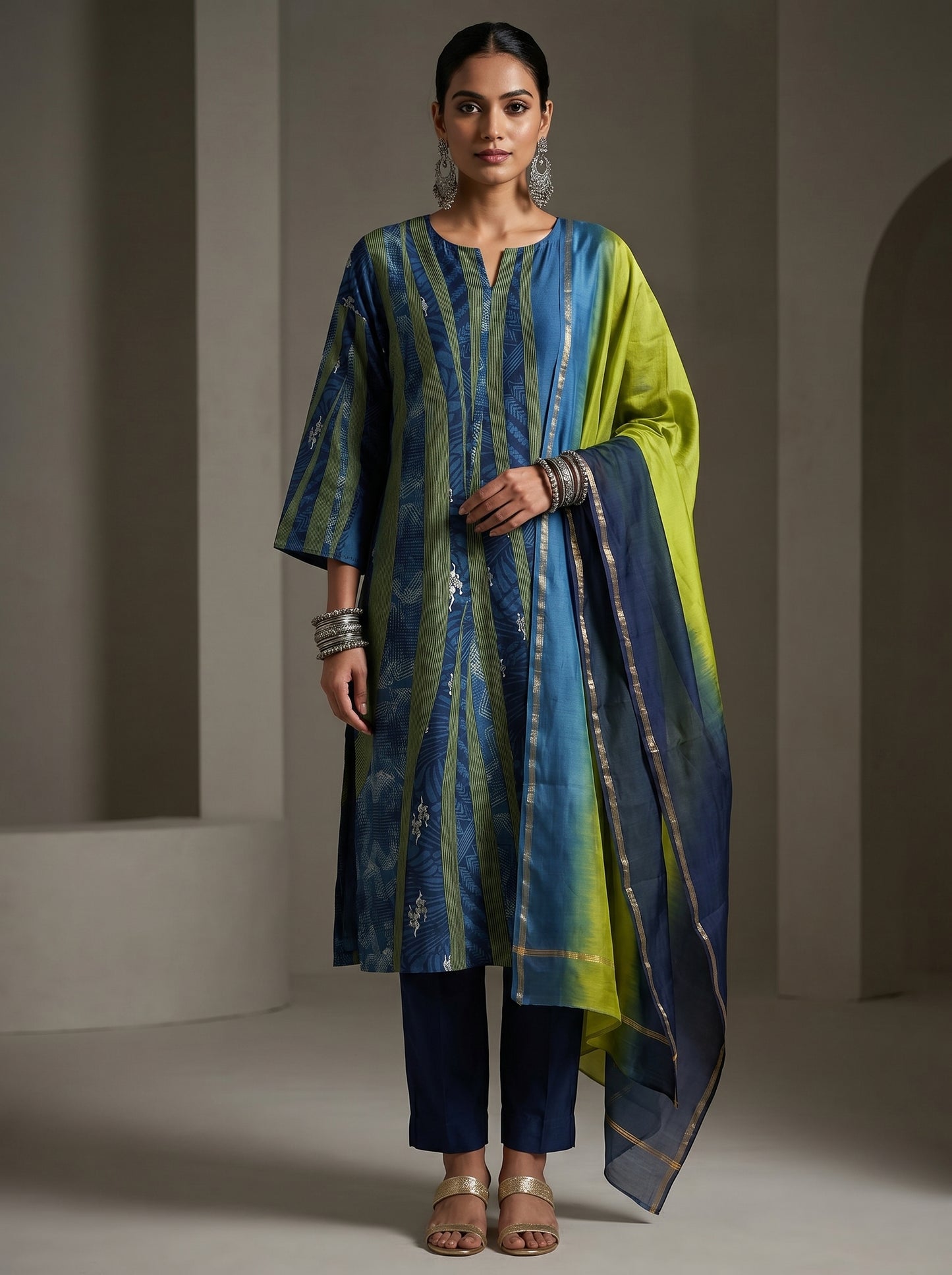 Semi Stitched Cotton Casual Suitset