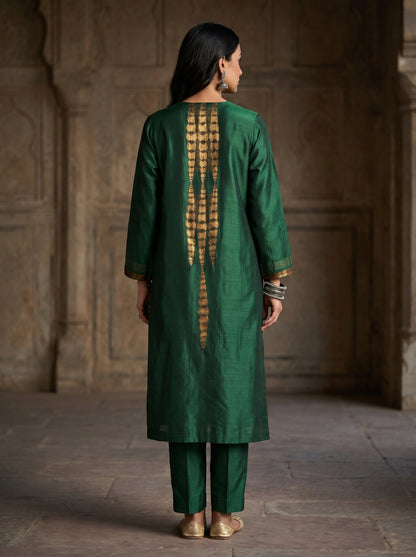 Semi Stitched Chanderi kurta