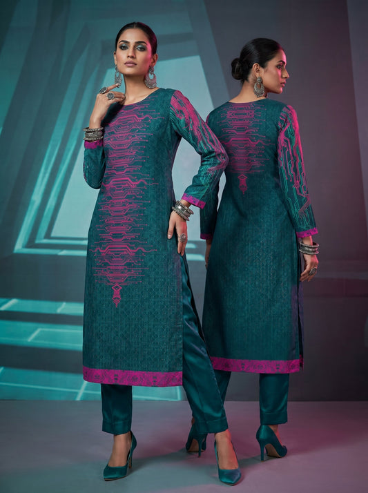 Semi Stitched Chanderi Casual kurta VISHAL KAPUR