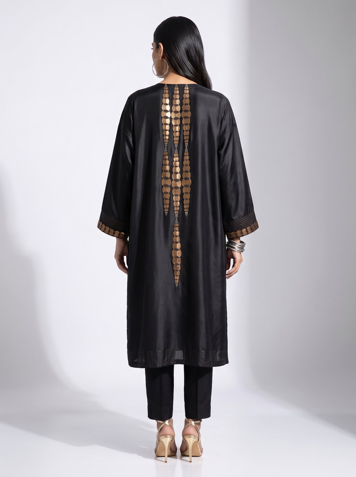 Semi Stitched Formal chanderi Kurta