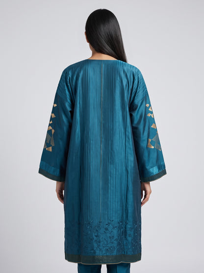 Semi Stitched Formal chanderi Kurta