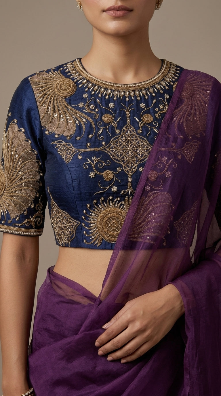 Formal Pure Silk embroidered Saree