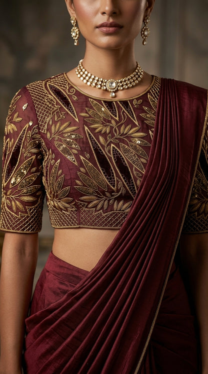 Formal Pure Silk embroidered Saree
