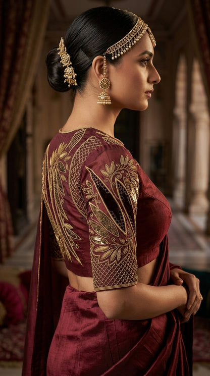 Formal Pure Silk embroidered Saree