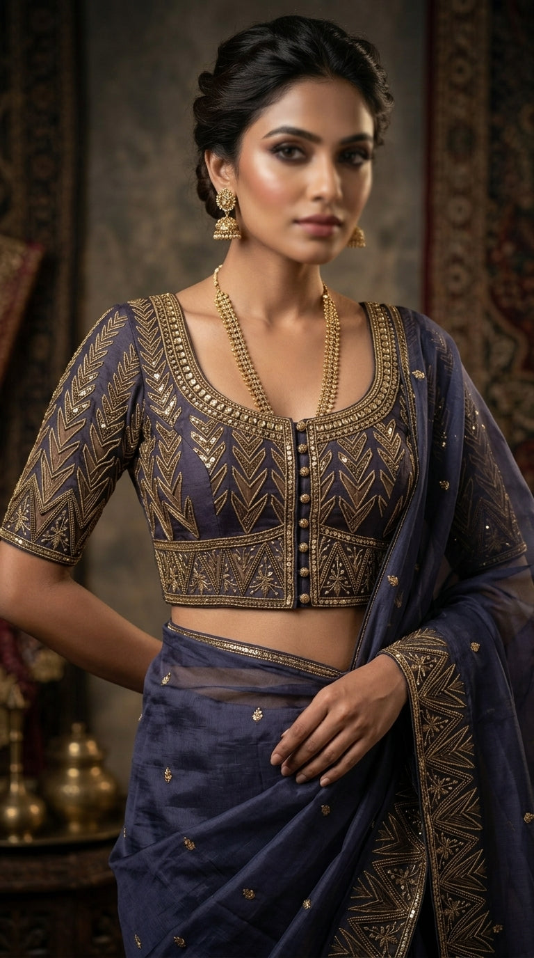 Formal Pure Silk embroidered Saree