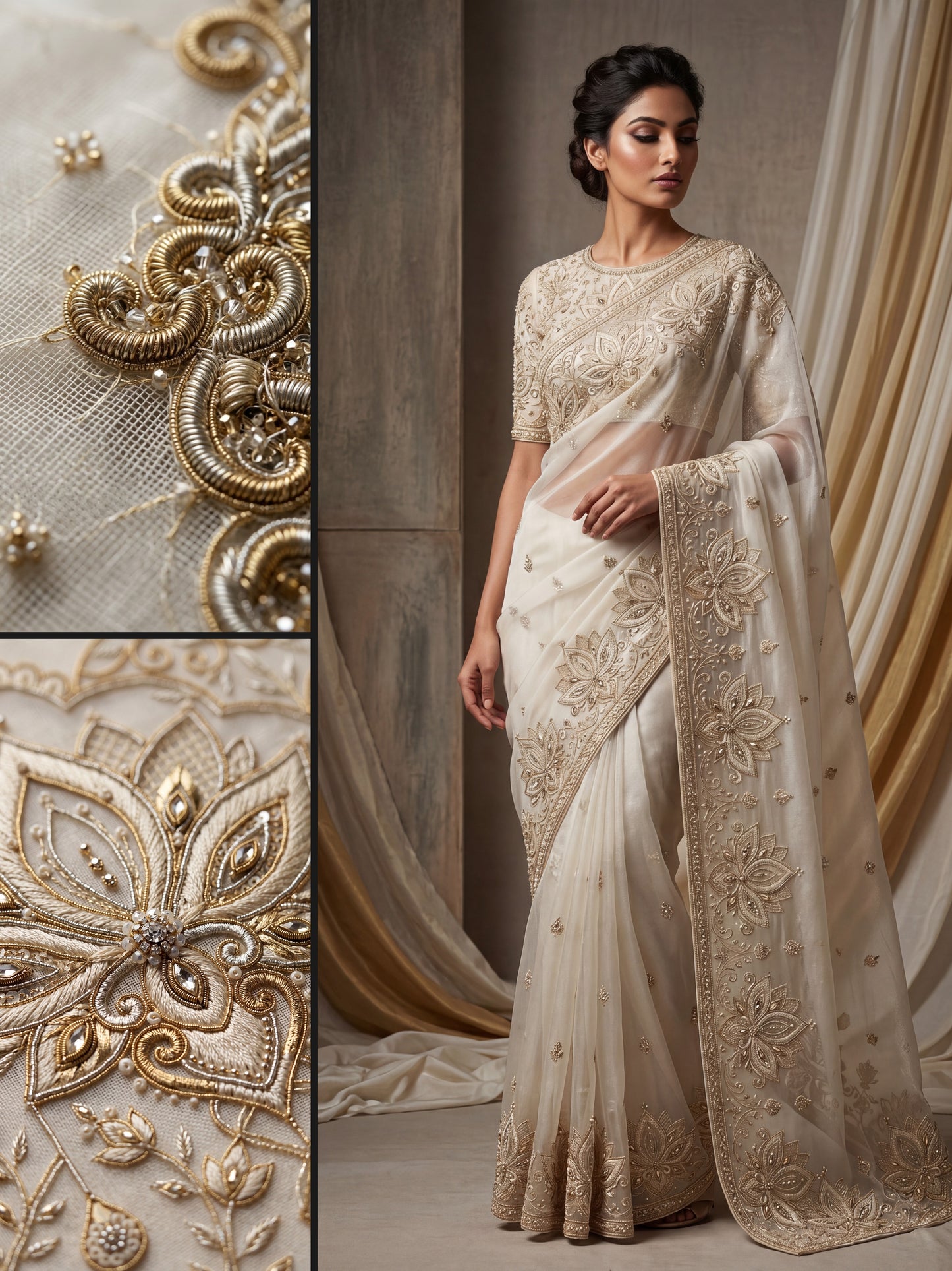 Formal Pure Silk embroidered Saree