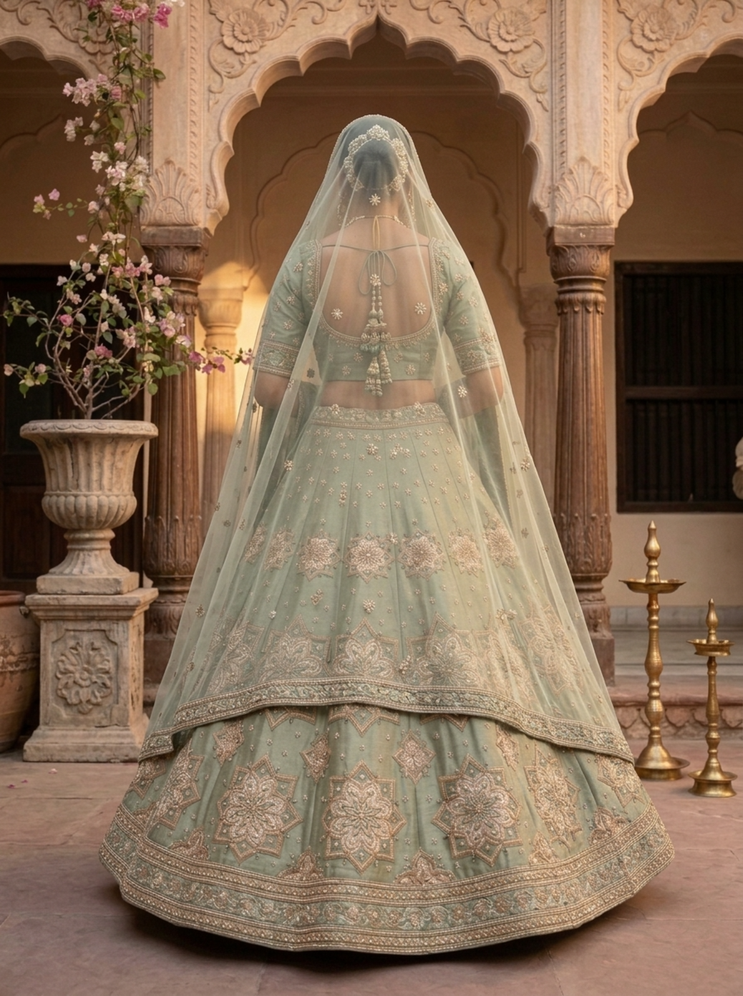 Formal embroidered Lehnga