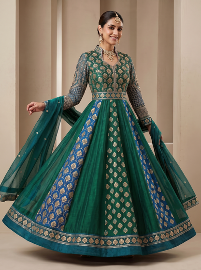 Woven Formal Anarkali Set
