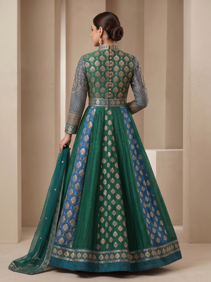 Woven Formal Anarkali Set