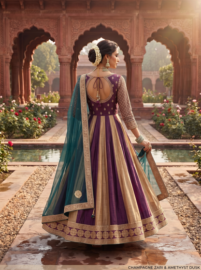 Woven Formal Anarkali Set
