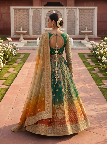 Woven Formal Anarkali Set
