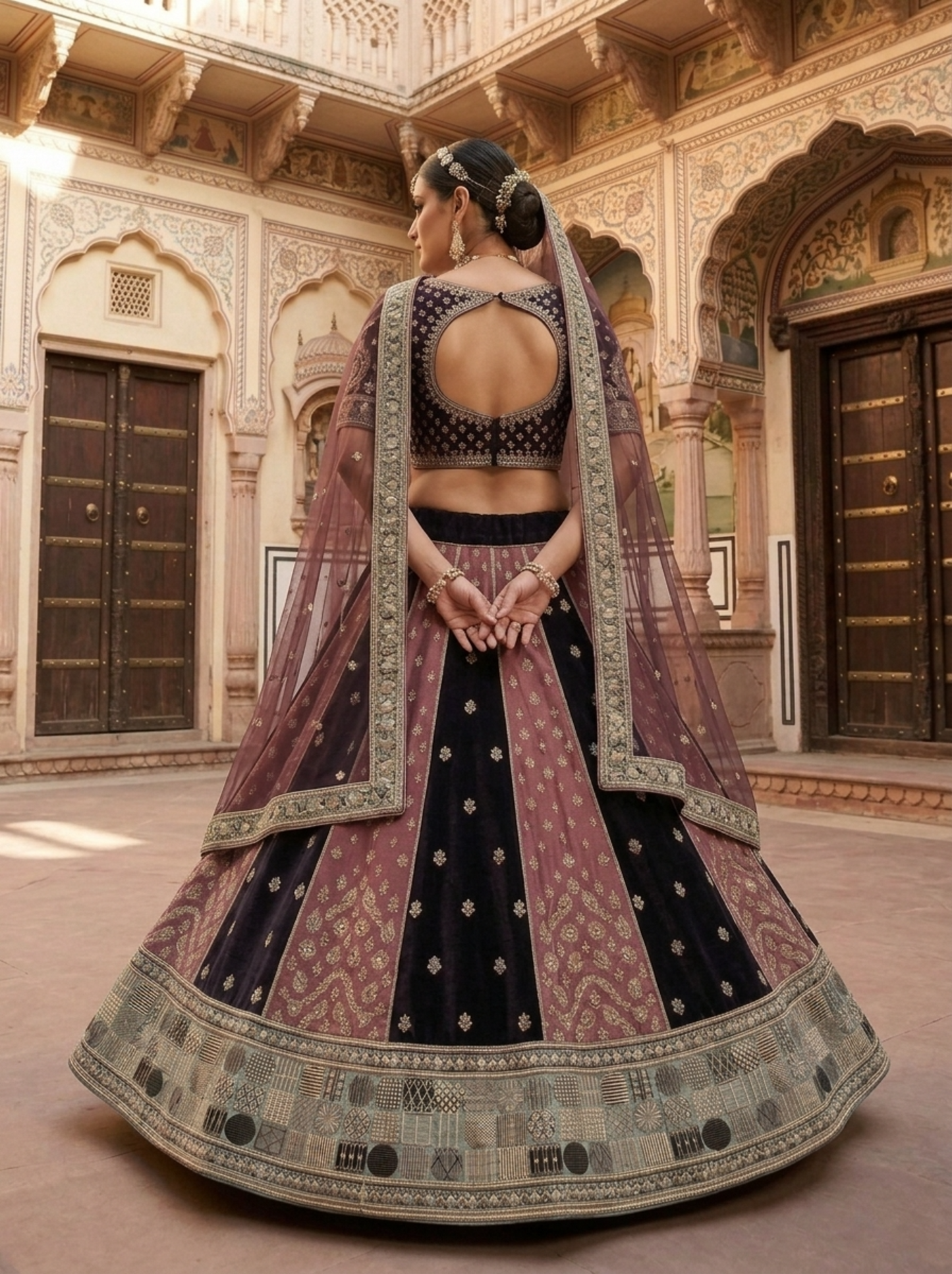 Formal embroidered Lehnga