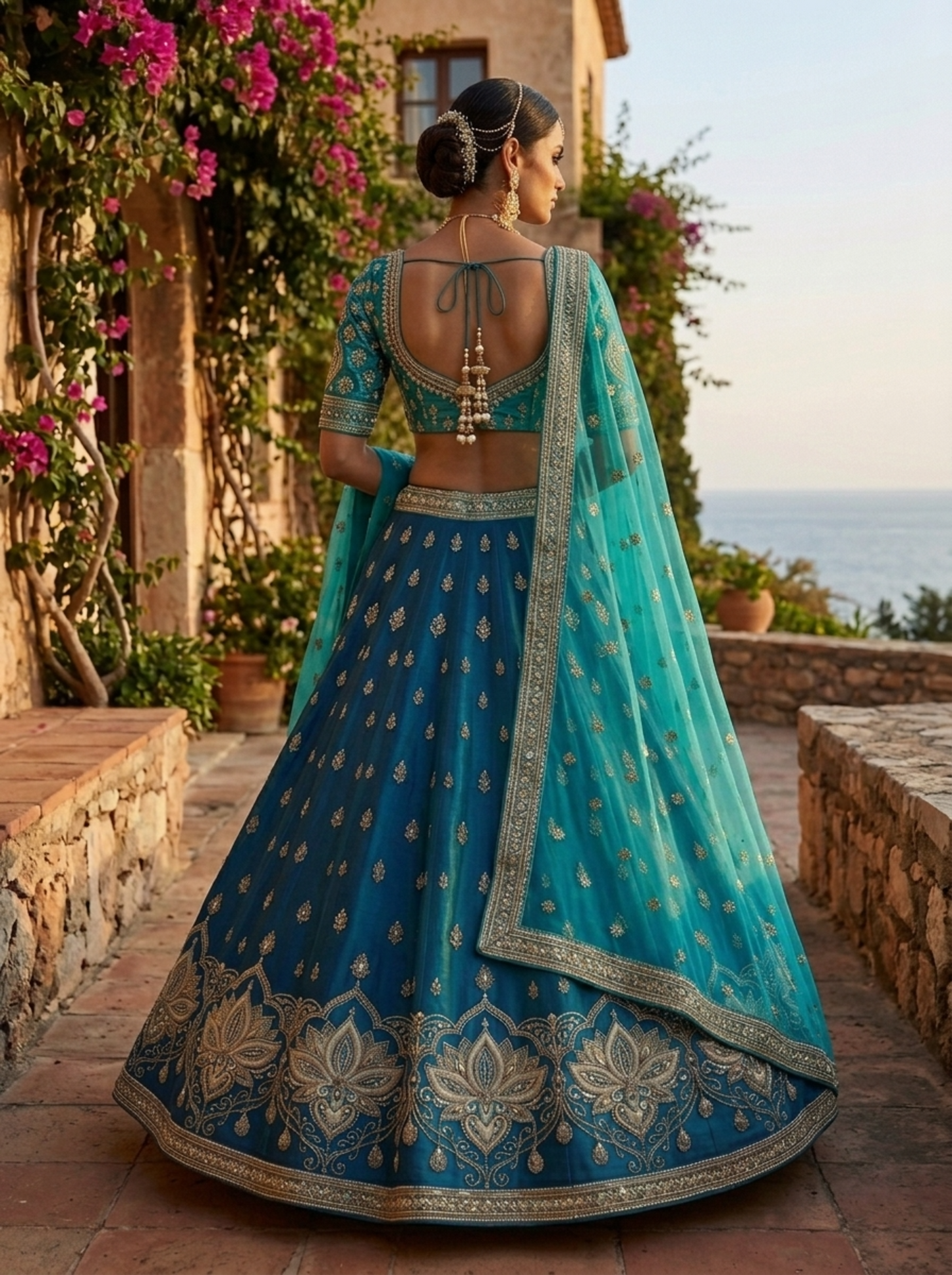 Formal embroidered Lehnga