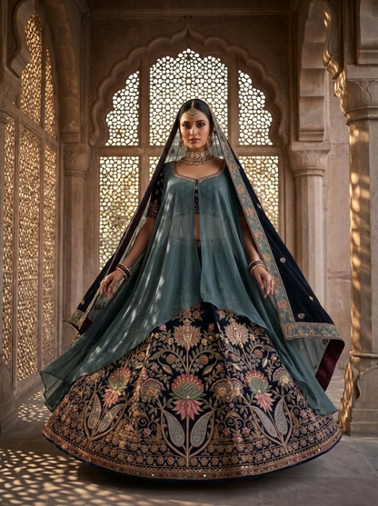 Formal embroidered Lehnga