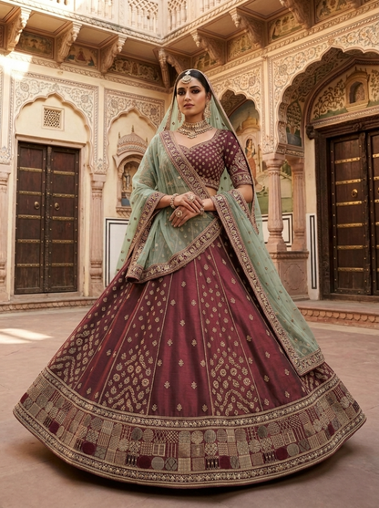 Formal embroidered Lehnga