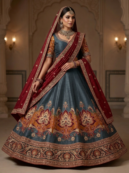 Formal embroidered Lehnga