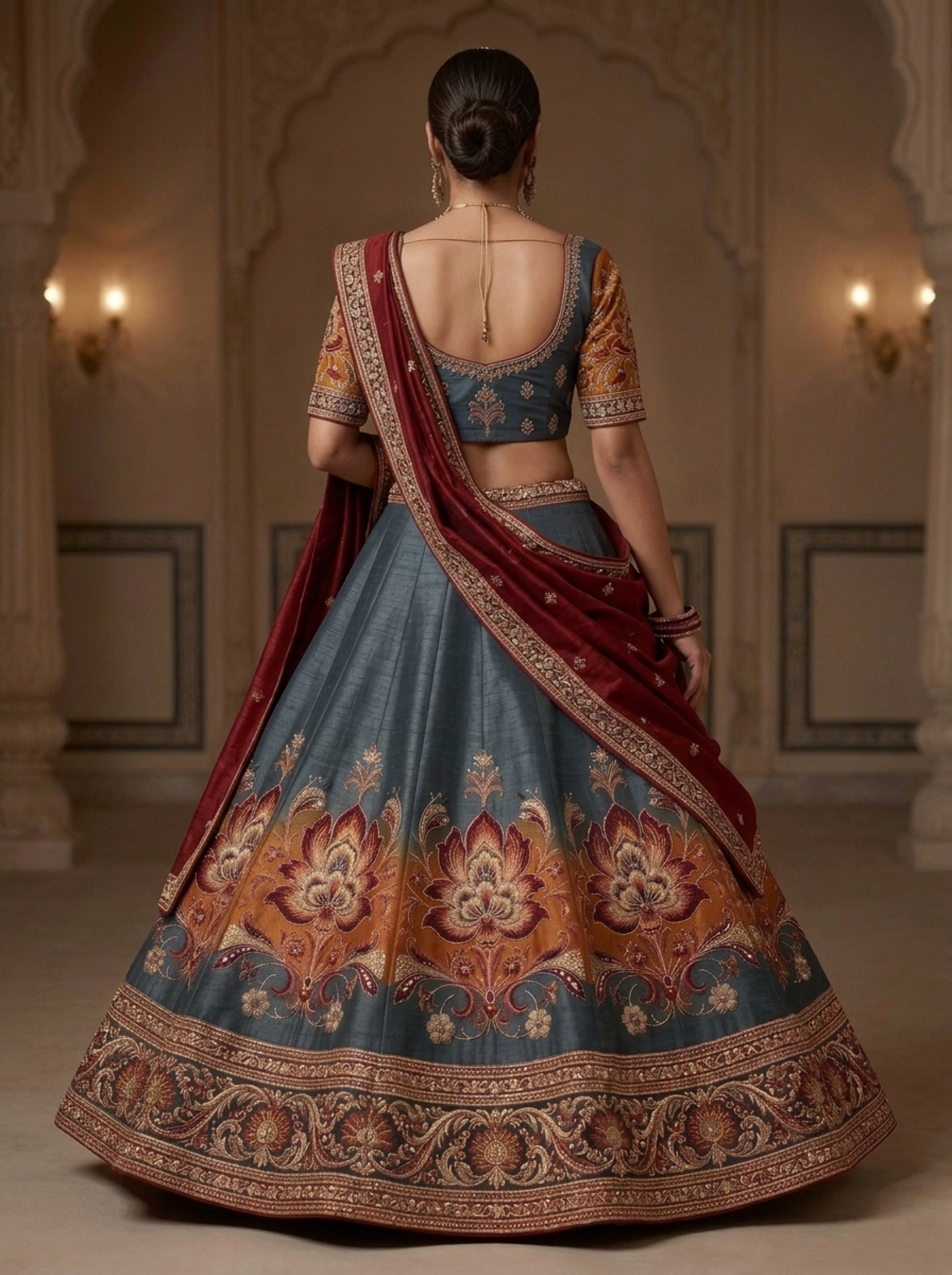 Formal embroidered Lehnga